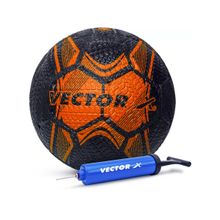 Vector X Street Soccer Orange Football With Pump (5)