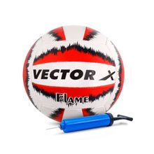 Vector X Flame Red And Yellow Volleyball With Pump (4)