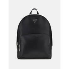 Guess Men Black Solid PU Backpack