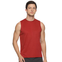 DOMIN8 Men Outdoor Training Maroon Sleeveless Tank Top