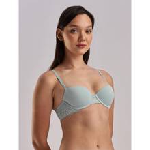 Calvin Klein Blue Half Coverage Lightly Padded Underwired Push-Up