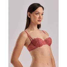 Calvin Klein Pink Half Coverage Lightly Padded Non Wired Push Up Bra
