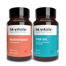 HealthKart Hk Vitals Multivitamin With Probiotics & Fish Oil 1000mg Omega 3, 180mg Epa & 120mg Dha