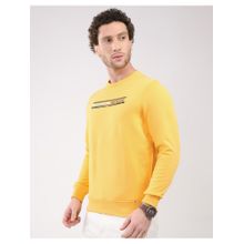 Monte Carlo Men's Yellow Round Neck Full Sleeve Sweatshirt