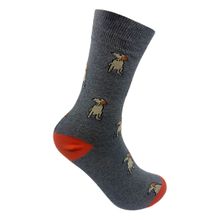 Mint & Oak Man's Best Friend Crew Socks - Grey (Free Size)