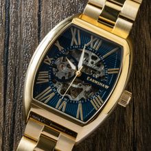 Earnshaw Beauchamp Automatic Skeleton Blue Tonneau Dial Mens Watch - ES-8148-33