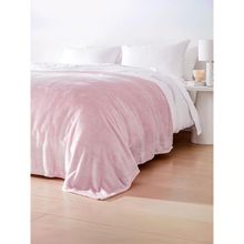 Anko Pink Premium Plush Single Bed Blanket