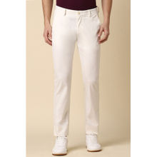 Allen Solly Men White Slim Fit Solid Casual Trousers