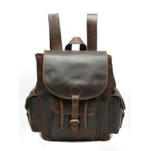 Teakwood Unisex Dark Brown Solid Leather Backpack