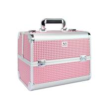 NFI Essentials Pink Cosmetic Organizer Box Storage Case for Women (L)
