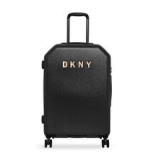 DKNY ALLORE Black Color ABS Material Hard 24" Medium Size Trolley (M)