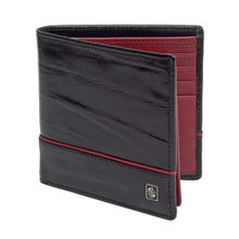 Carlton London Accessories RFID Mens Leather BI Fold Wallet Black