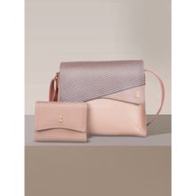 Baggit Dopes Saffron Multi-Color Sling Bag & Wallet Combo (Set of 2) (L)