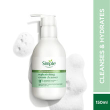 Simple Barrier Care Replenishing Cream Cleanser With 11% Ceramide Boosters & Hyaluronic Acid