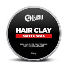 Beardo Hair CLAY Wax for Men, | Matte Finish with Volume| Re-stylable | With Kaolin Clay