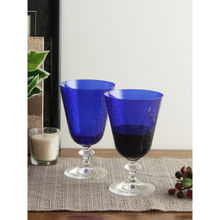 Bohemia Crystal Bella Engraved Red Wine Glass Set, 350ml, Set Of 6, Dark Blue