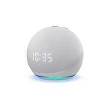 Amazon All-new Echo Dot(4th Gen)with clock Next generation smart speaker with LED display(White)