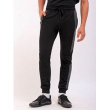The Indian Garage Co Men Slim Fit Colorblocked Mid-Rise Knitted Joggers