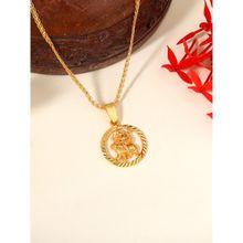 Estele Gold Plated Gehena Spiritual Circle Durga Necklace