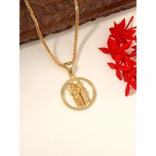 Estele Gold Plated Gehena Spiritual Divine Ram Sita Necklace