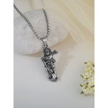 Estele Oxidised Hanuman Gada Gehena Unisex Necklace