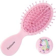 Midazzle Pro Baby Grooming Hair Brush with Soft Nylon Bristles - Pink