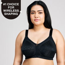 Nykd By Nykaa Ultimate No Bulge, Shape & Support Non Padded Non Wired Lace Bra NYB033 Black