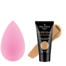Miss Claire Full Coverage Foundation & Beauty Blender Combo