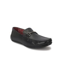V8 by Ruosh Black Textured Loafers