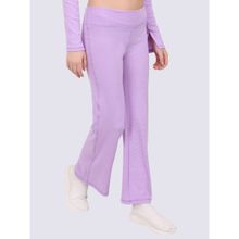 EVERDION Lavender Ribbed Flare Leggings