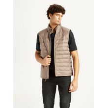Levi's Men's Quilted Taupe Puffer Jacket