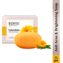 Richfeel Calendula Anti-Acne Soap: Fights Pimples, Blemishes & Promotes Healthy, Luminous Skin