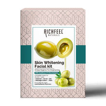 Richfeel Skin Whitening Facial Kit For Bright & Glowing Skin , Parlour Glow with Olive extracts