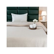 Saral Home Self Stripe All Season Bedspread-Comforter-Quilt with Pillow Cover Beige