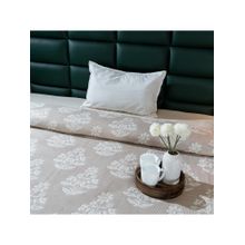 Saral Home Floral All Season Bedspread-Comforter-Quilt with Pillow Cover Beige