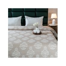 Saral Home Booti All Season Bedspread-Comforter-Quilt with 2 Pillow Cover Beige