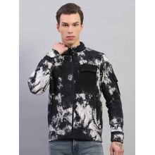 Rock.it From House Of Mens Black Printed Mock Neck Full Sleeve Sweatshirt