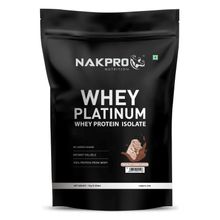 NAKPRO Platinum 100% Whey Protein Isolate Supplement Powder - Cream Chocolate Flavour