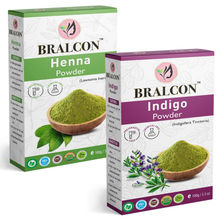 BRALCON Organic Henna & Indigo Powder Combo - Set Of 2