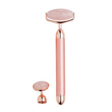 Skinn and You Vibrating and Sculpting Rose Gold Pink Quartz Roller