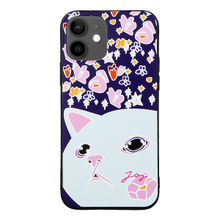 DOOBNOOB Kitty Blossom Unique 3D Print Back Cover Case For Apple iPhone 12 (Violet)