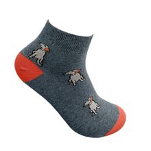 Mint & Oak Man's Best Friend Ankle Socks - Grey (Free Size)