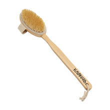 Kayanara 2-In-1 Exfoliating Dry Skin Body Brush With Removable Wooden Handle For Smooth Skin