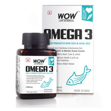 WOW Life Science Omega-3 1300Mg Capsules - EPA + DHA Enriched