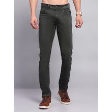 Monte Carlo Men Solid Olive Denim Skinny Jeans