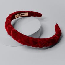 Hair Drama Co. Velvet Braided Headband - Red
