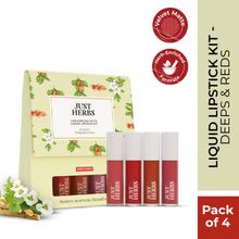 Just Herbs Herb Enriched Matte Liquid Lipstick Kit - Red & Bold