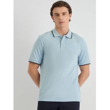 GANT Men Blue Pure Cotton Polo T-Shirt