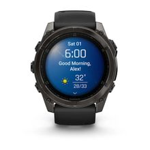 Garmin Fenix 8-51 Mm Amoled Sapphire Carbon Black Dlc Smart Watch and Charging Cable