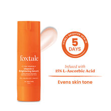 Foxtale Brightening Vitamin C Face Serum With L-Ascorbic Acid And Vitamin E For Glowing Skin
